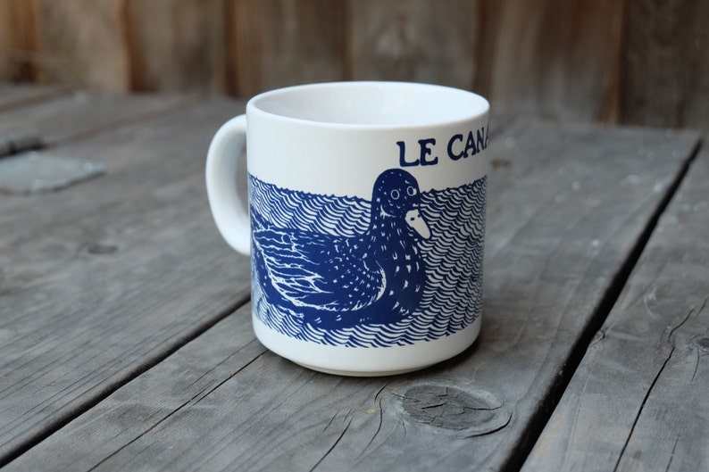 Mug Taylor & Ng Le Canard, Bleu vintage Série française 1979 image 2