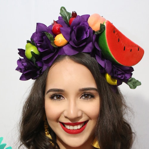 Fruits Flower Crown Headband Fruit Carmen Miranda Headpiece Etsy
