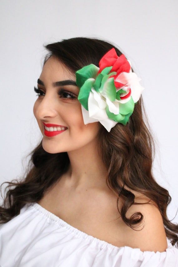 fiesta flower hair clips