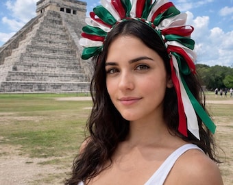 Muñeca Headpiece (Cinco de Mayo Headpiece Fiesta Trencas Mexican Doll Headband Muñeca Costume India Maria Diadema Lele Frida Kahlo)
