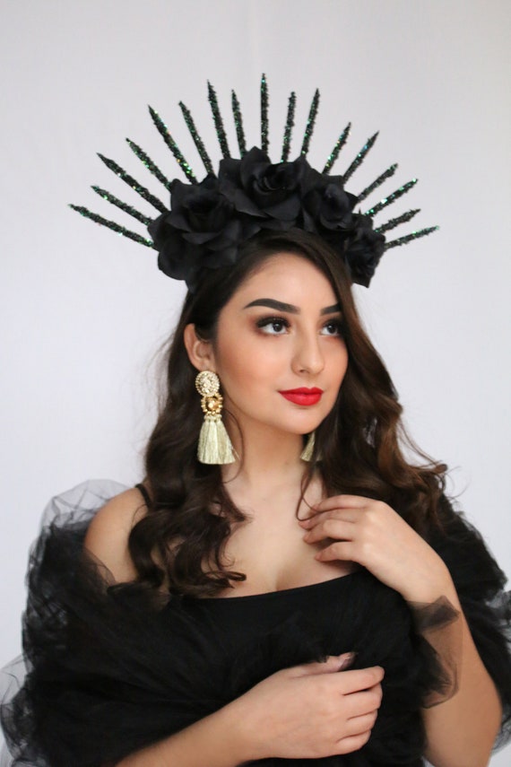 Party Gold Halo Headband Bridal Spiked Crown Wedding Headdress Costume Headpiece
