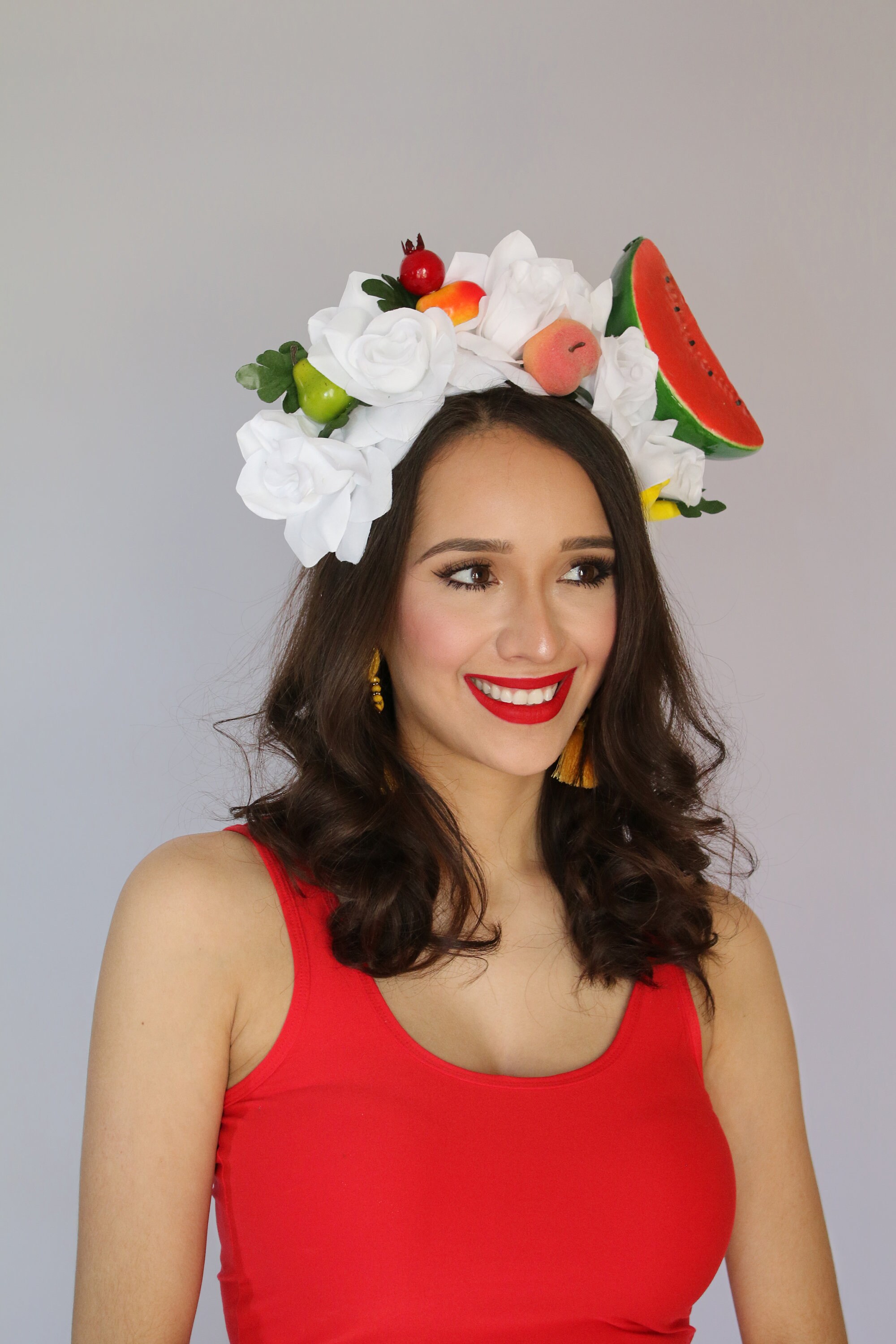 Fruits Flower Crown Headband Fruit Carmen Miranda Headpiece Fruity Costume Pineapple Watermelon