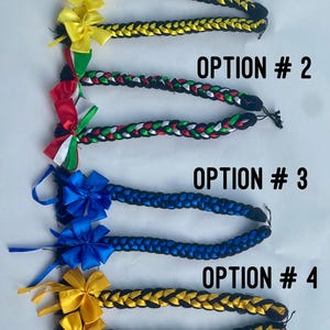 Mexican Folklorico Headpiece, Mexican Braid, Trenza, Tocado, Baile, Trenza Mexicana, Ribbon Yarn Braid Extensions