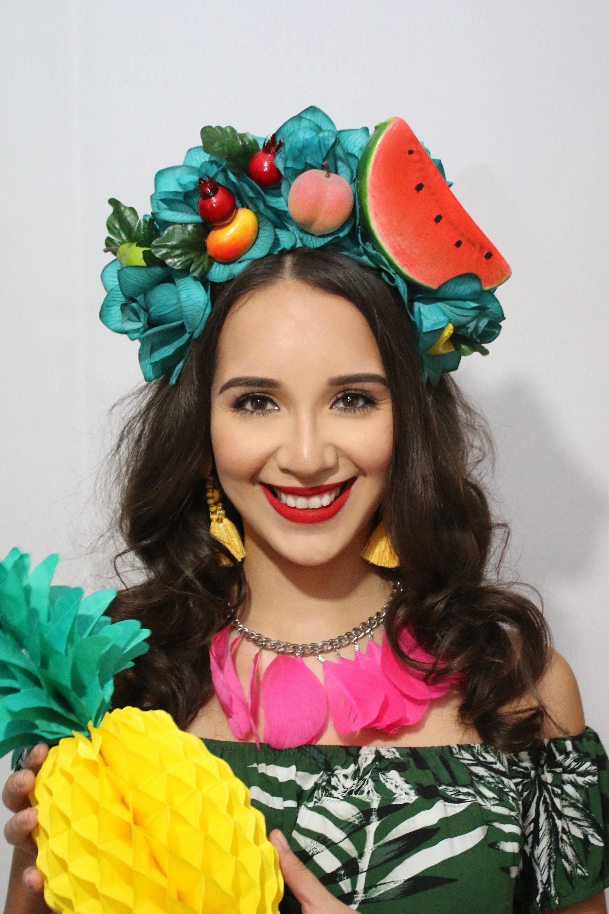 Fruits Flower Crown Headband Fruit Carmen Miranda Headpiece Etsy Australia