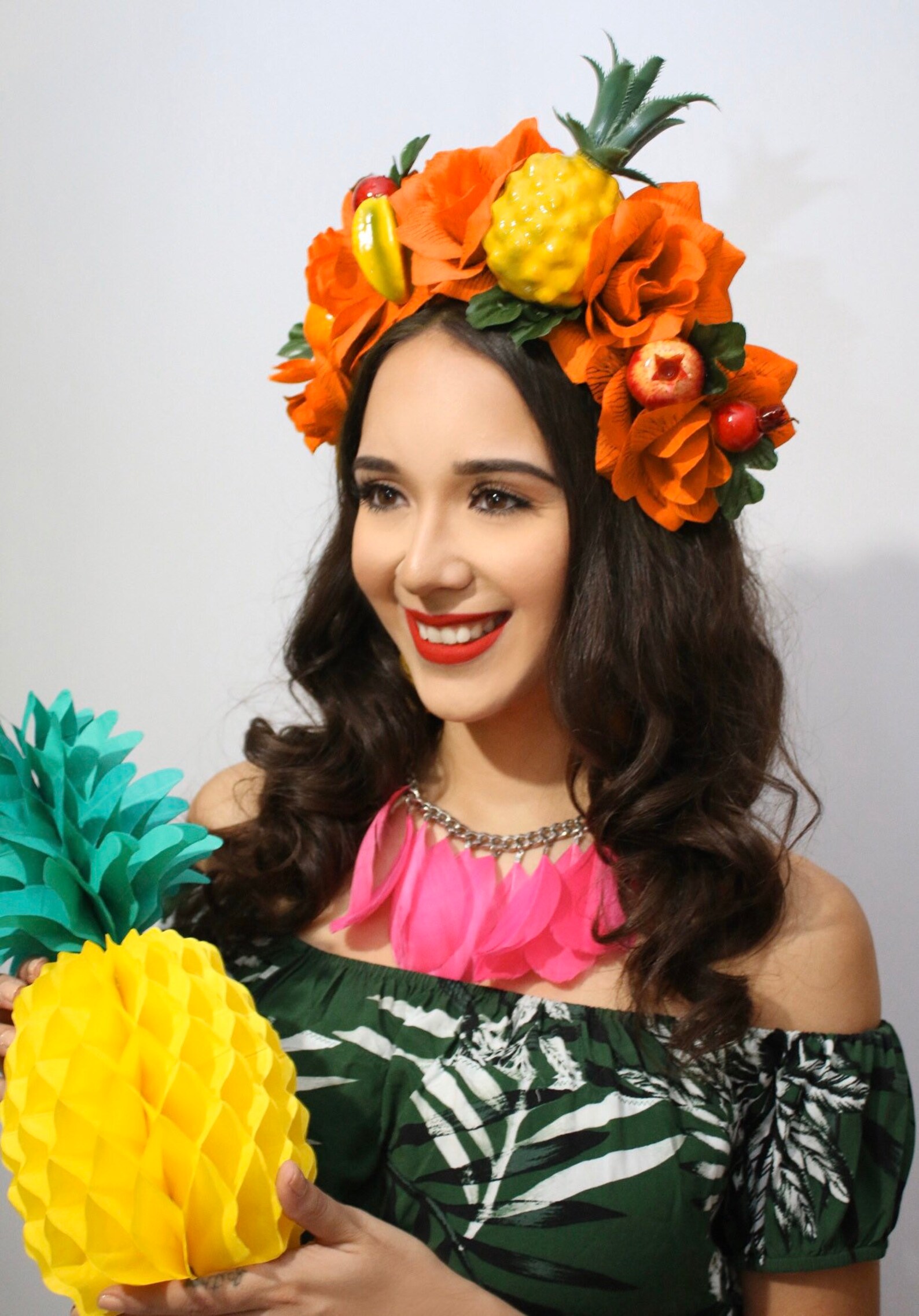 Fruits Flower Crown Headband Fruit Carmen Miranda Headpiece Etsy