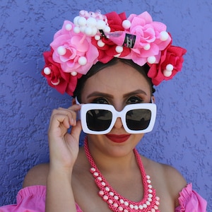 Birthday Tiara Birthday Girl Birthday Party Crown Birthday Party Favors Party Hat Party Crown 21st Champagne Bottles Bubbles Pink Vegas