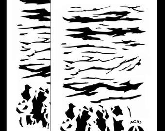 cool stencils for spray painting art crafts pattern acid tactical pack 14 spray paint stencils etsy cool stencils for spray painting art crafts pattern acid tactical pack 14 spray paint stencils etsy
