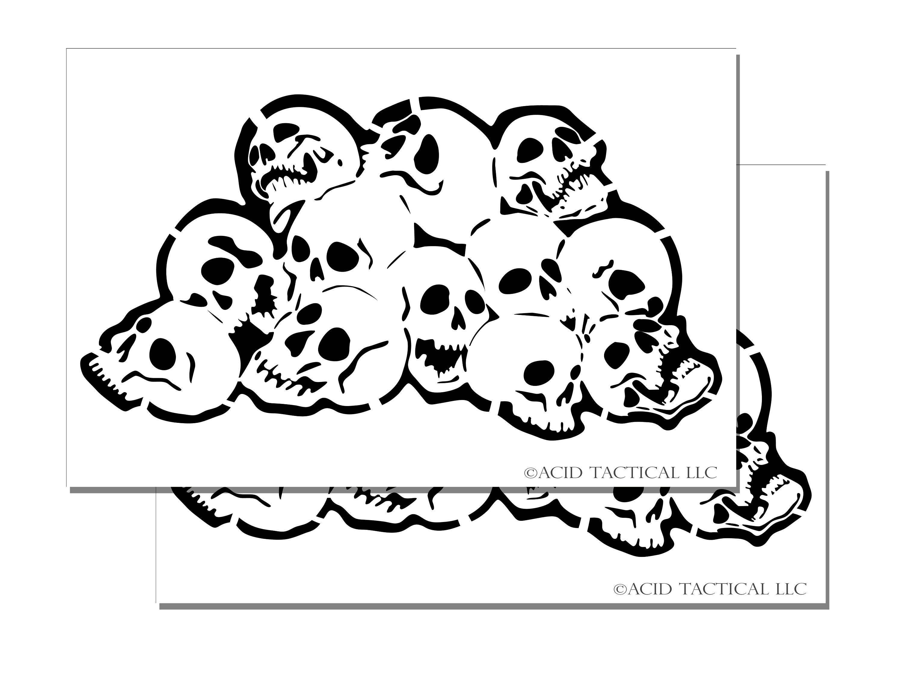 14 Skull Pile DIY Airbrush Spray Painting Stencils RC - Etsy España