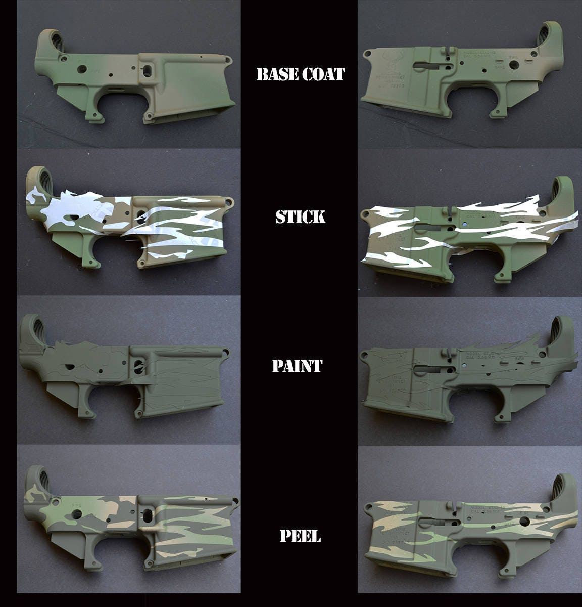 2pk Adhesive Camouflage Airbrush Spray Paint Duracoat Gun Stencils Army Digital