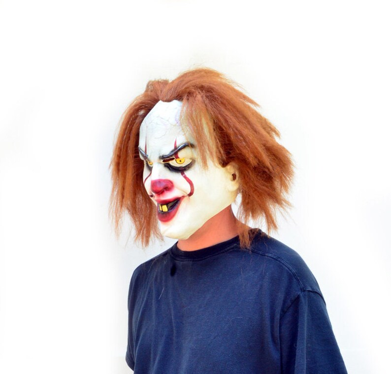 Creepy Evil Scary Halloween Clown Mask Rubber Latex New Etsy