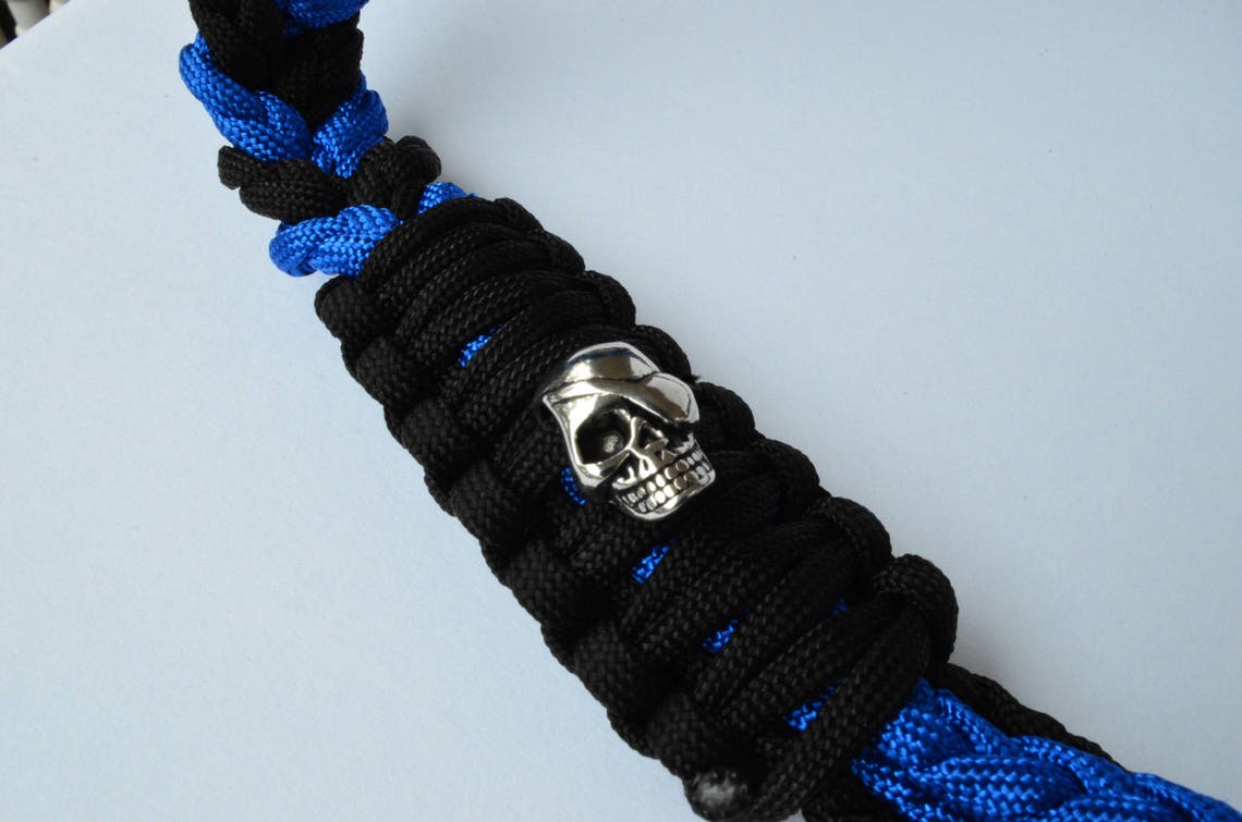 550 Paracord Motorcycle Whip Get Back Whip Metal Skulls Etsy