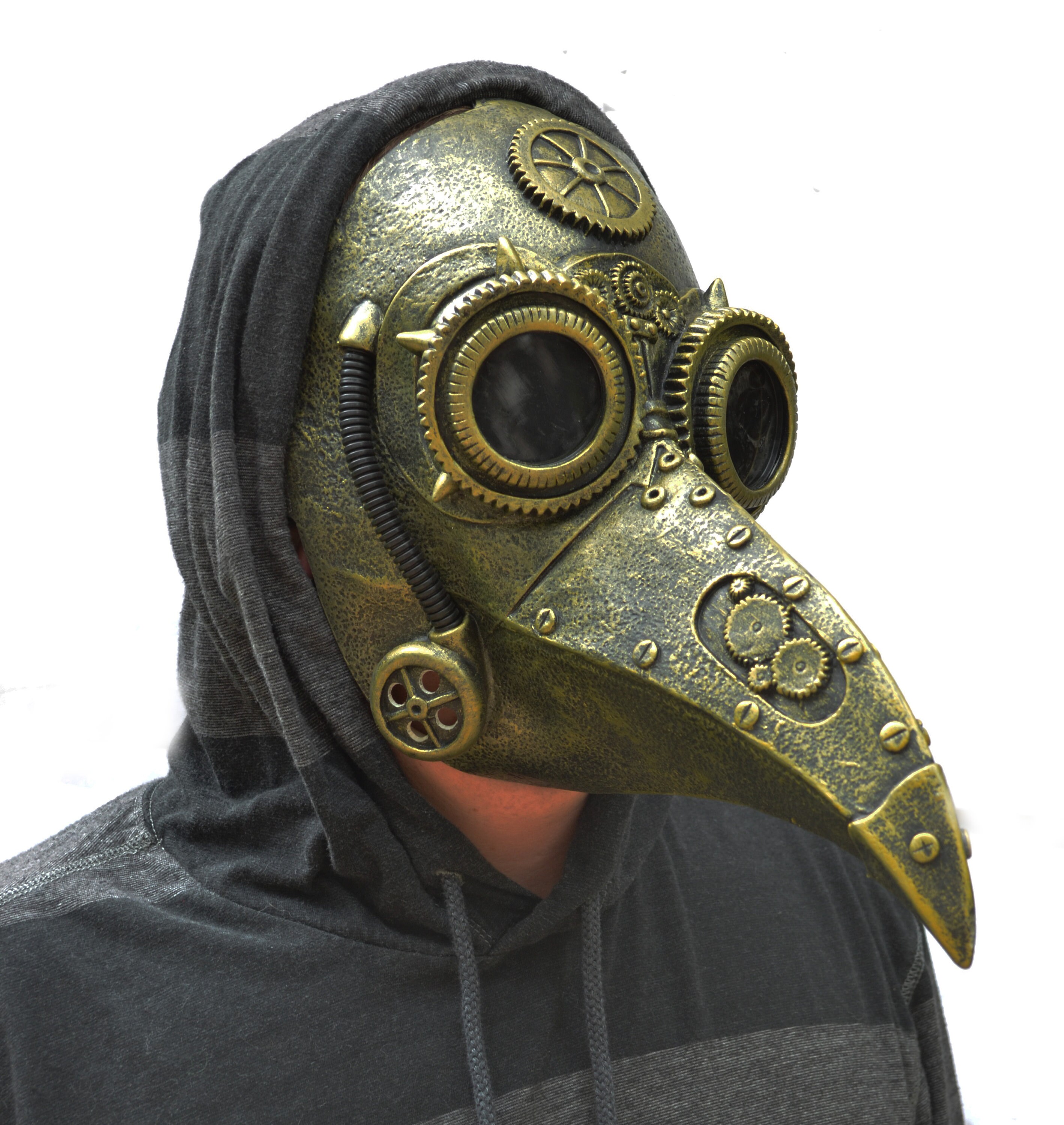 Masque Médecin Peste Cuir PU - Bec Oiseau Steampunk Pour Halloween Et Cosplay