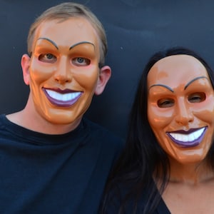 Creepy Scary Halloween  Smiling Face Mask (Male & Female Set)