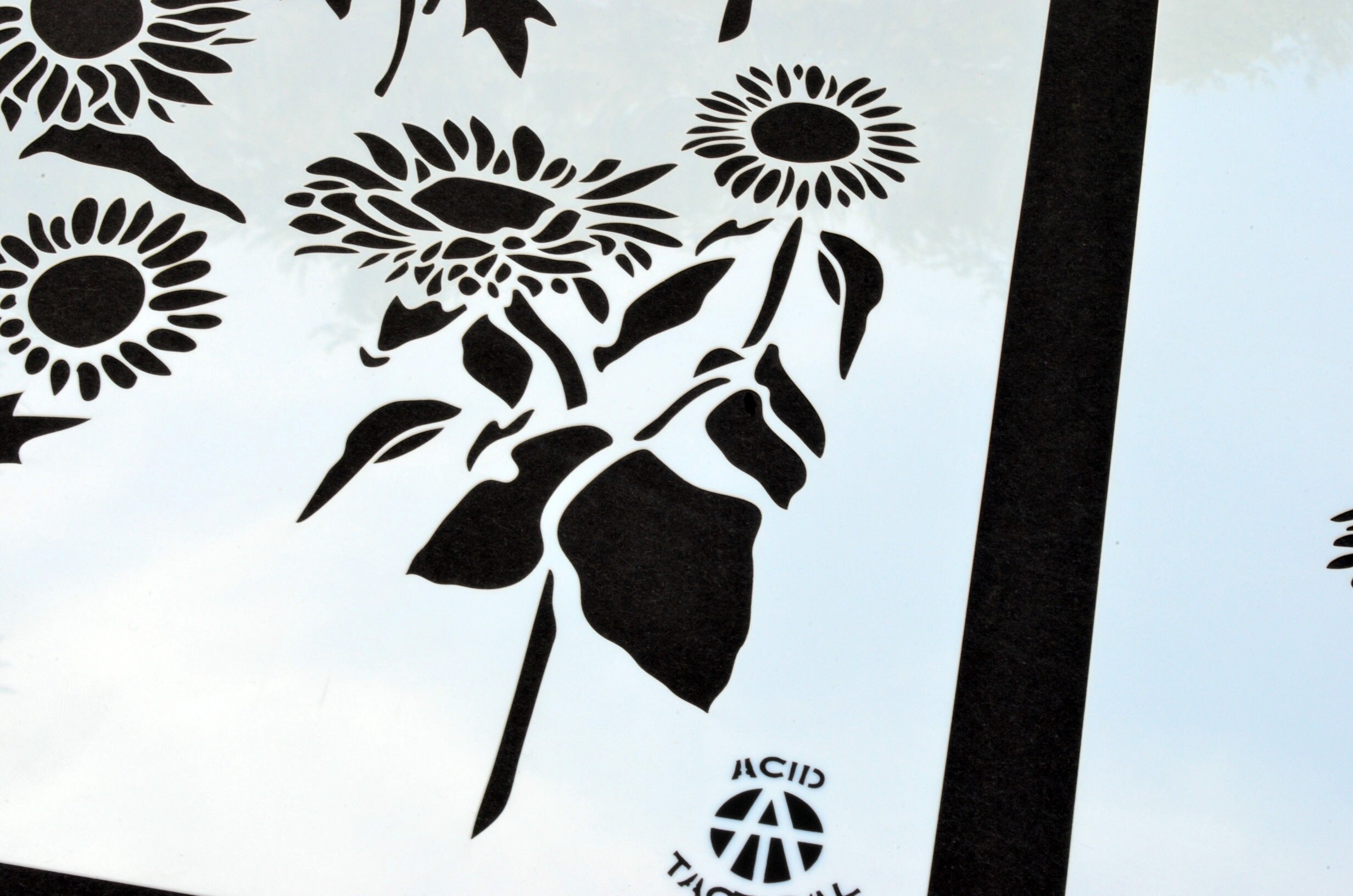 Sunflower Painting Stencils Wall Decorating Mylar 14 Etsy