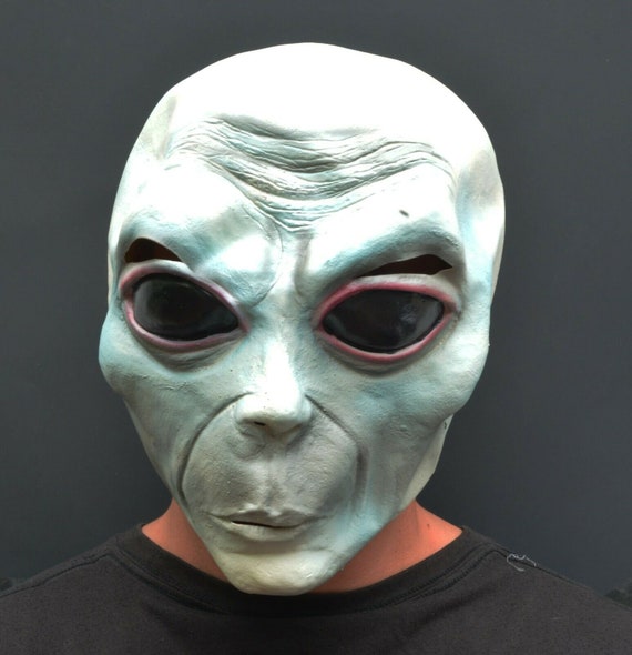 AQKILO® Máscara de alienígena de látex biológico extraterrestre de cabeza  completa, máscaras realistas para Halloween, carnaval, fiesta de disfraces