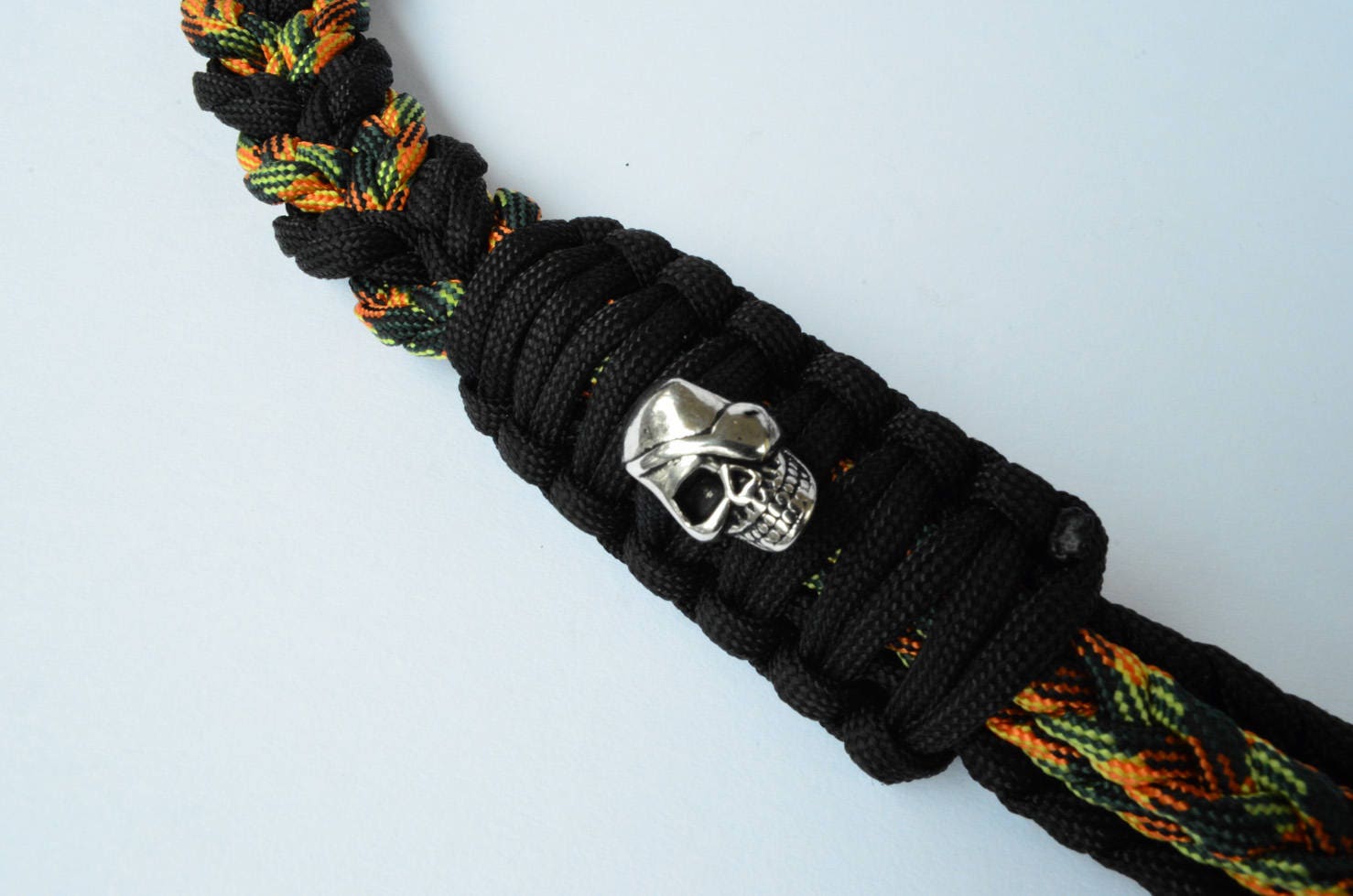 550 Paracord Motorcycle Whip Get Back Whip Metal Skulls Etsy