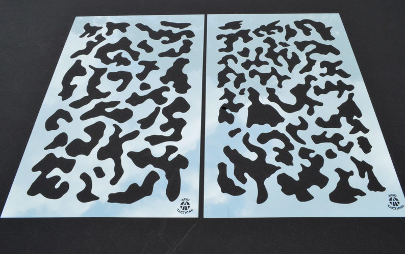 thumbnail image 2 of Mylar Camouflage Stencils 10mil DIY Paint Hunting Rifle Gun Rc Camo 8 Pack Set 2 of 9