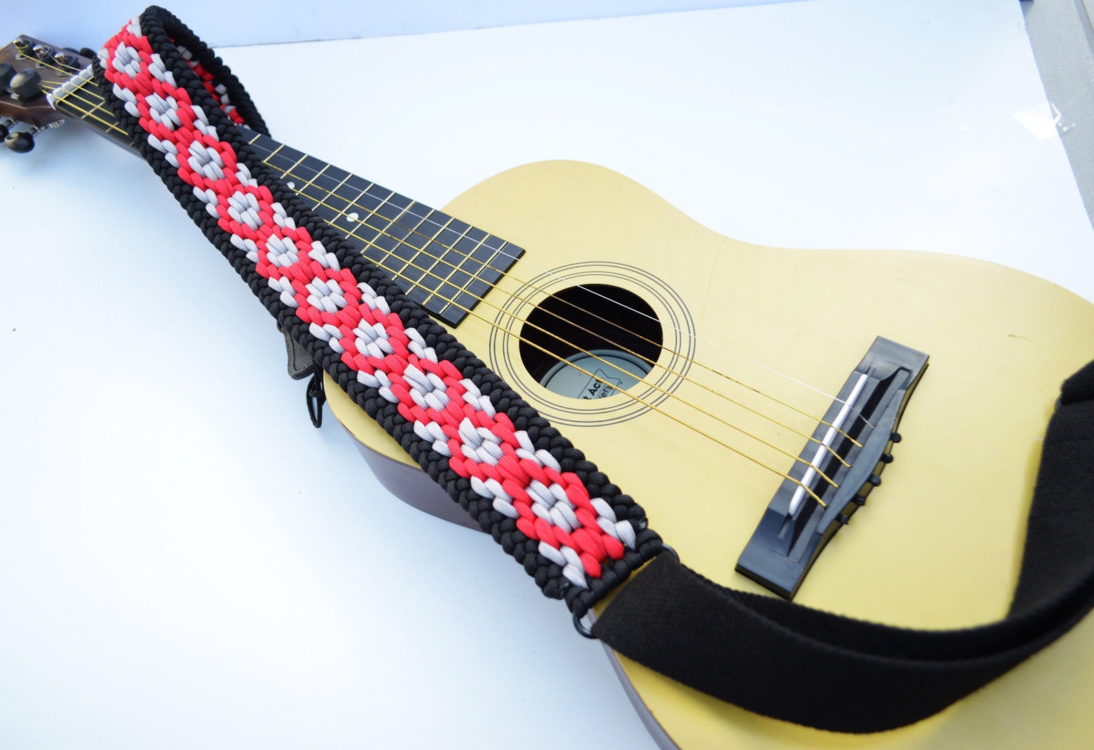 Paracord Guitar Strap 2 Wide Base Acoustic Electric Etsy