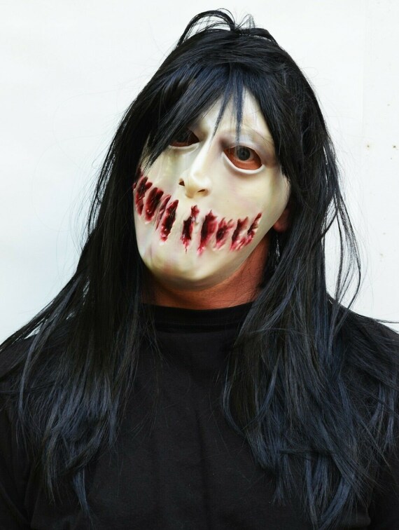 Jeff The Killer, Creepypasta CULT, HORROR, Adult Latex Halloween Mask,  Cosplay