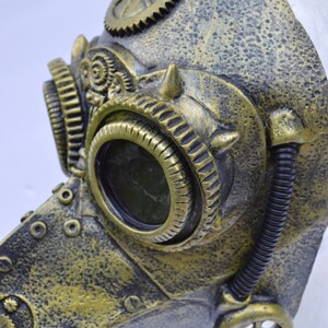 Plague Doctor Mask - Silver Bird Beak Steampunk Gothic Halloween Costume Mask, Latex, One Size Fits Most