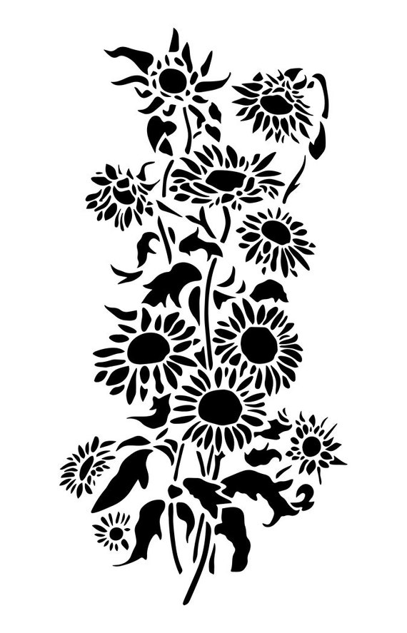 Flower Stencil Garden Anemone Large Flower Stencils for Painting Reusable Stencil  Floral Stencil for Walls Instead of Floral Wallpaper 