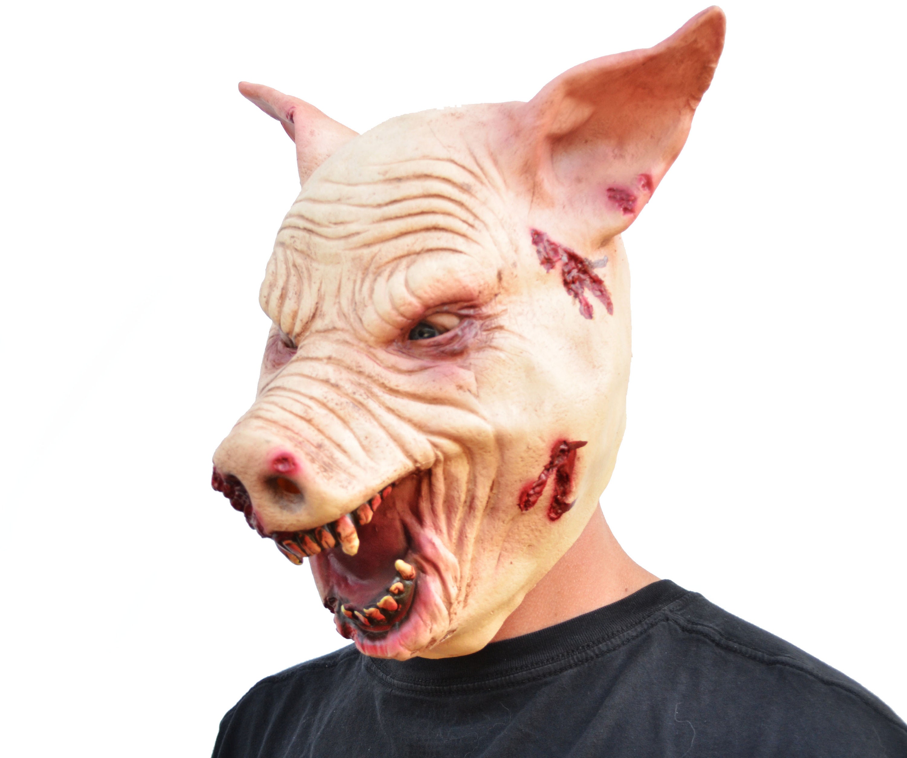 Halloween Pig Head Mask Ritual Saw Wrong Turn Costume Scary pic