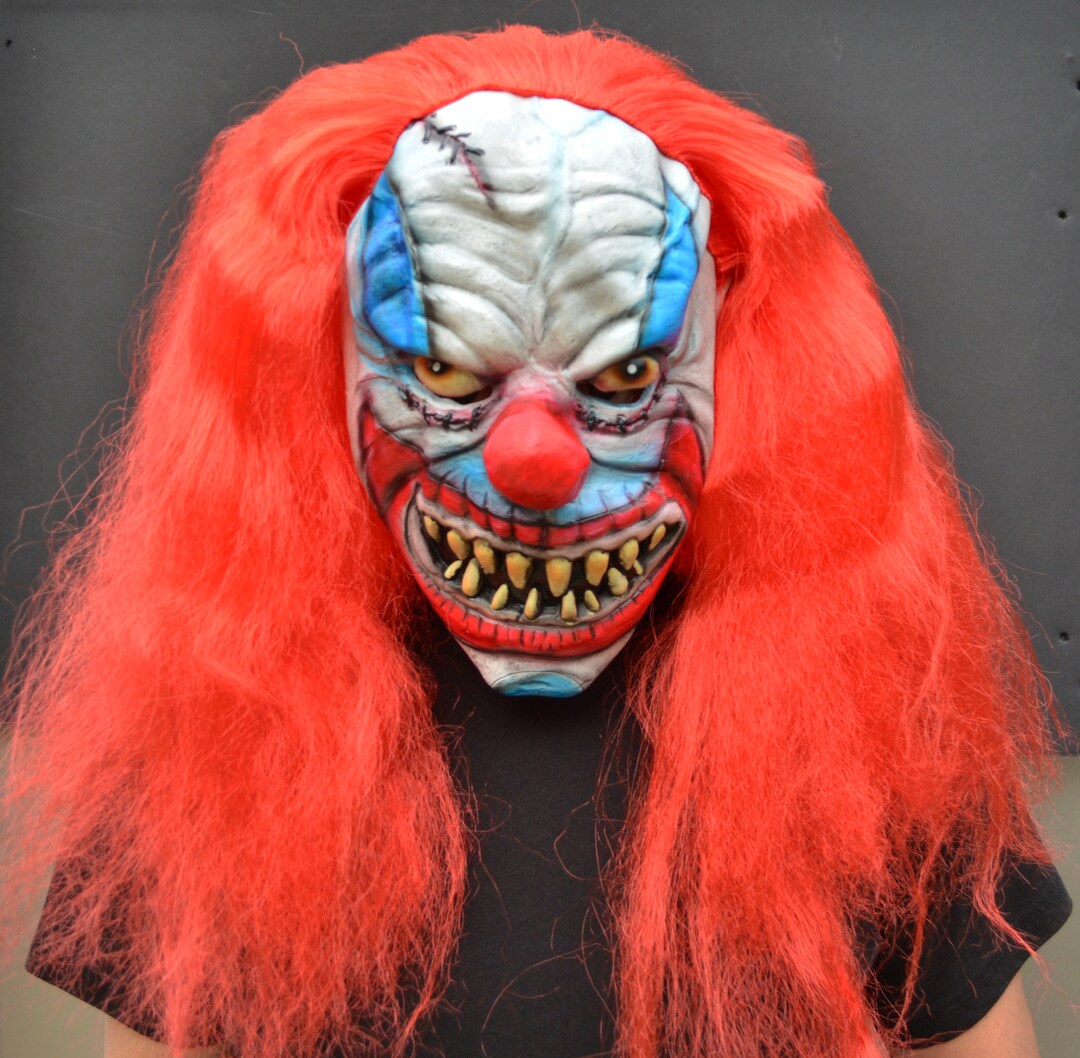 Killer Mask With Hair Costume Party Latex Mask - Etsy