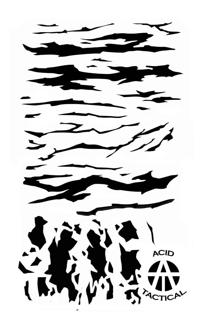  Acid Tactical® 3 Pack - 9x14 Single Design Camouflage Airbrush  Spray Paint Stencils - Duracoat Gun Car (Digital Camo x3) : Arts, Crafts &  Sewing