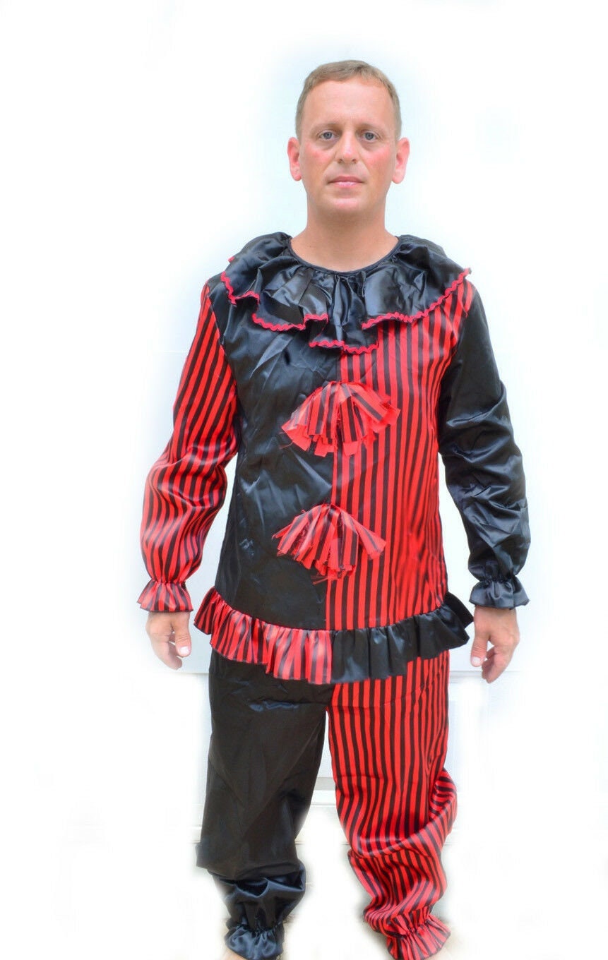 Black and best sale red clown costume