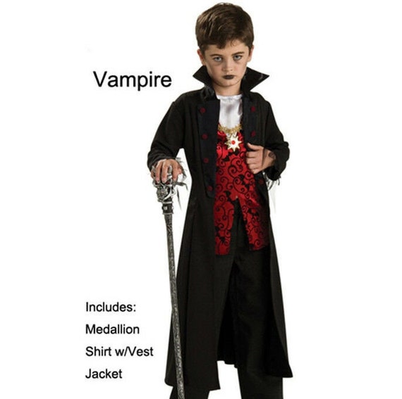 Boy In Halloween Vampire Makeup Costume Stock Photo - Download