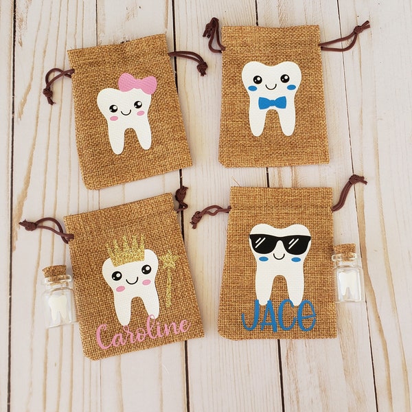 Sac personnalisé fée des dents, pochette fée des dents, cadeau pour les enfants