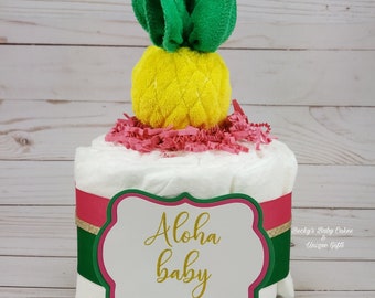 aloha diaper cake