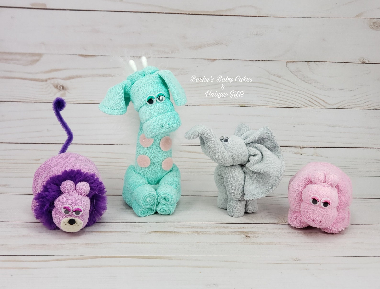 Giraffe Baby Shower Safari Baby Shower Washcloth Giraffe Etsy