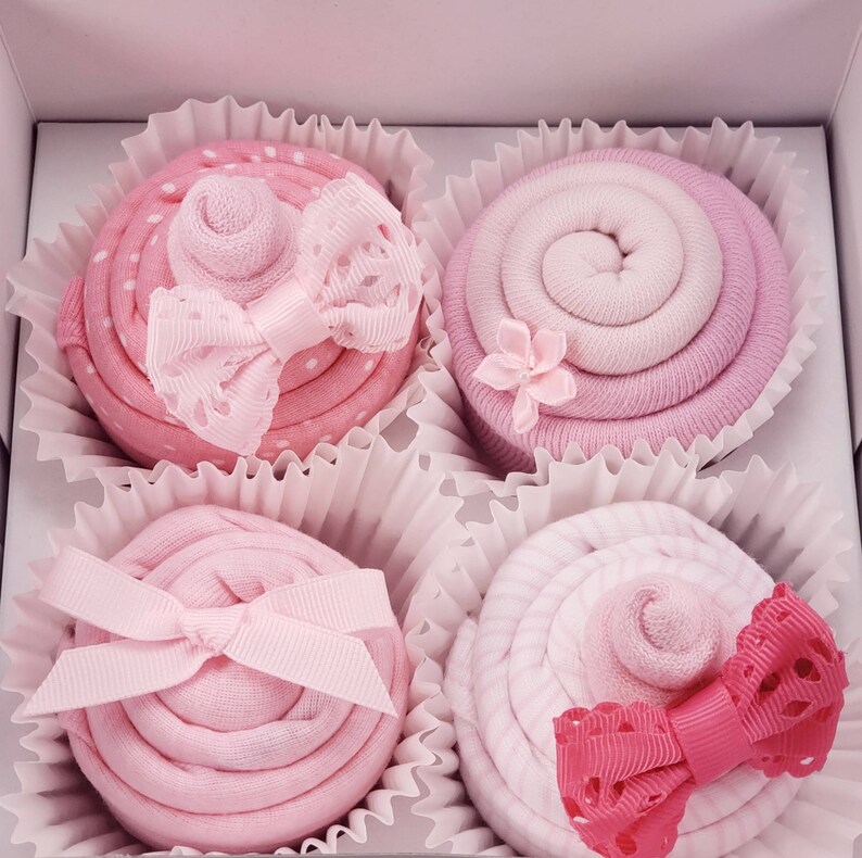 Cupcake Baby Shower Baby Girl Gift Onesie Cupcake Washcloth Etsy