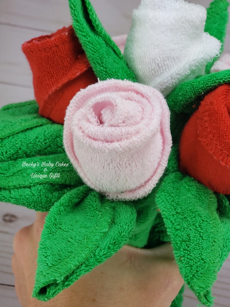 Baby Washcloth Rose Garden Baby Shower Valentine Baby Etsy España