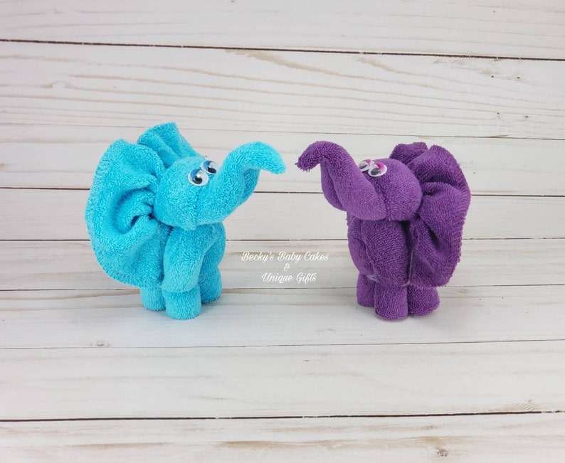 Elephant Baby Shower Washcloth Elephant Jungle Safari Etsy