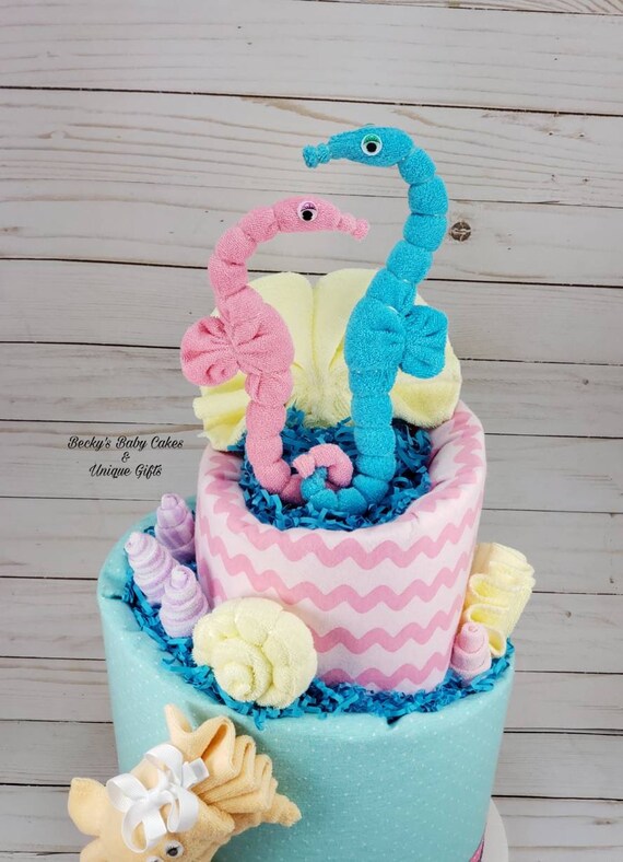 Under The Sea Baby Shower Seahorse Under The Sea Diaper Etsy Norway
