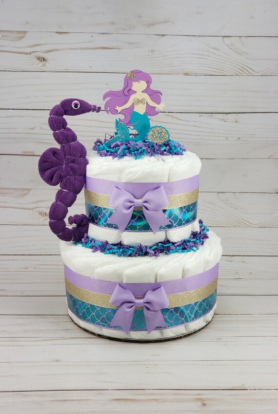 mermaid diaper cake