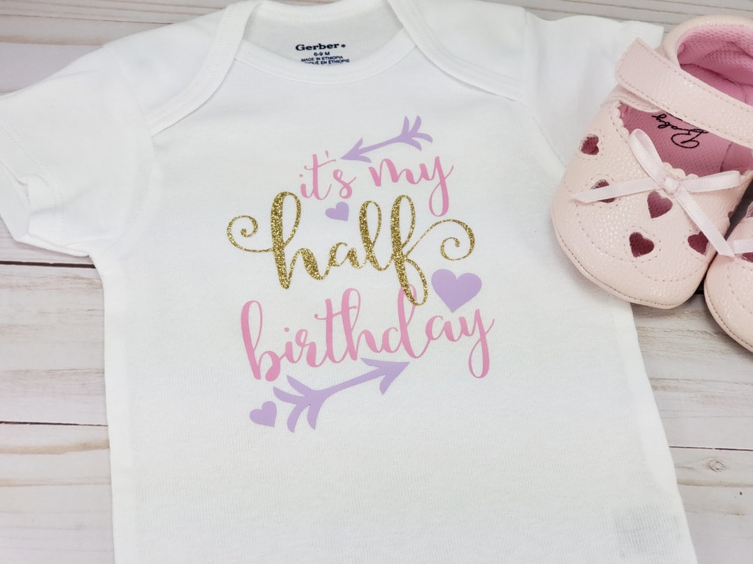 Half Birthday Girl, Half Birthday Outfit, It's My Half Birthday Girl, Smash Cake, 6 Month