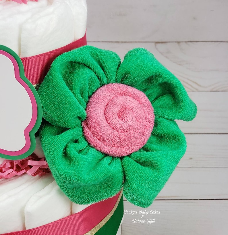 Washcloth Flower Garden Baby Shower Decoration Baby Shower Etsy