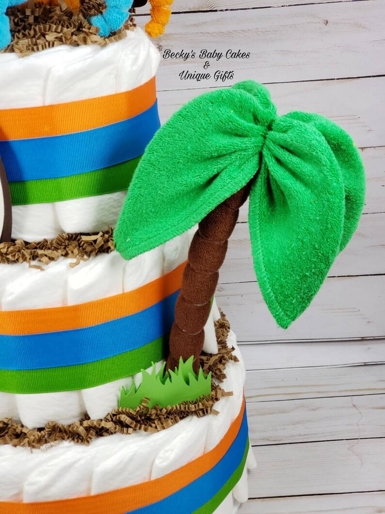 Tropical Baby Shower Tropical Centerpiece Washcloth Palm Etsy