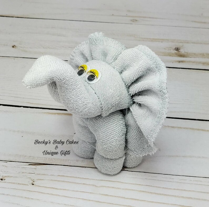 Elephant Baby Shower Washcloth Elephant Jungle Safari Etsy