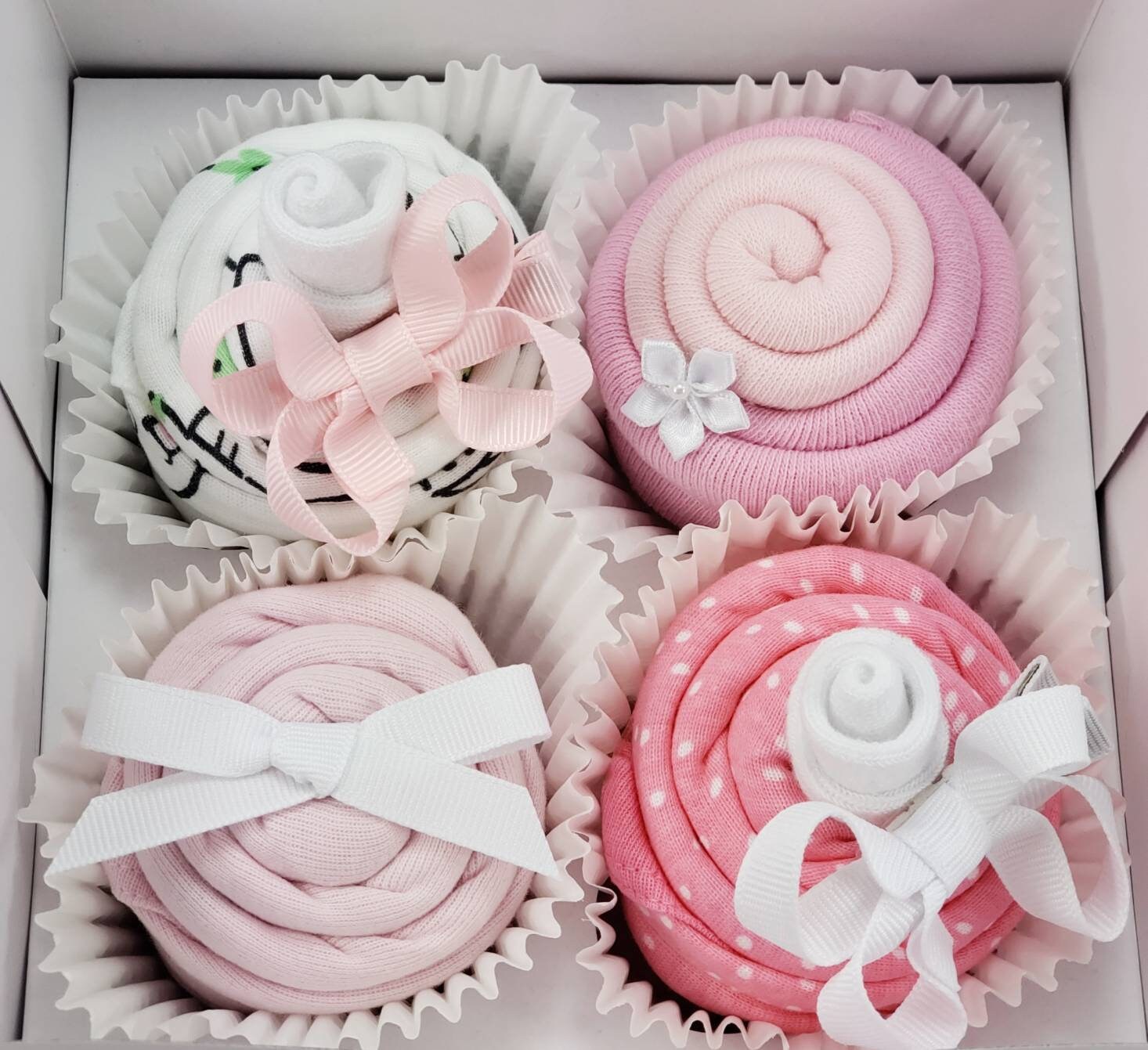 Cupcake Baby Shower Baby Girl Gift Onesie Cupcake Washcloth Etsy