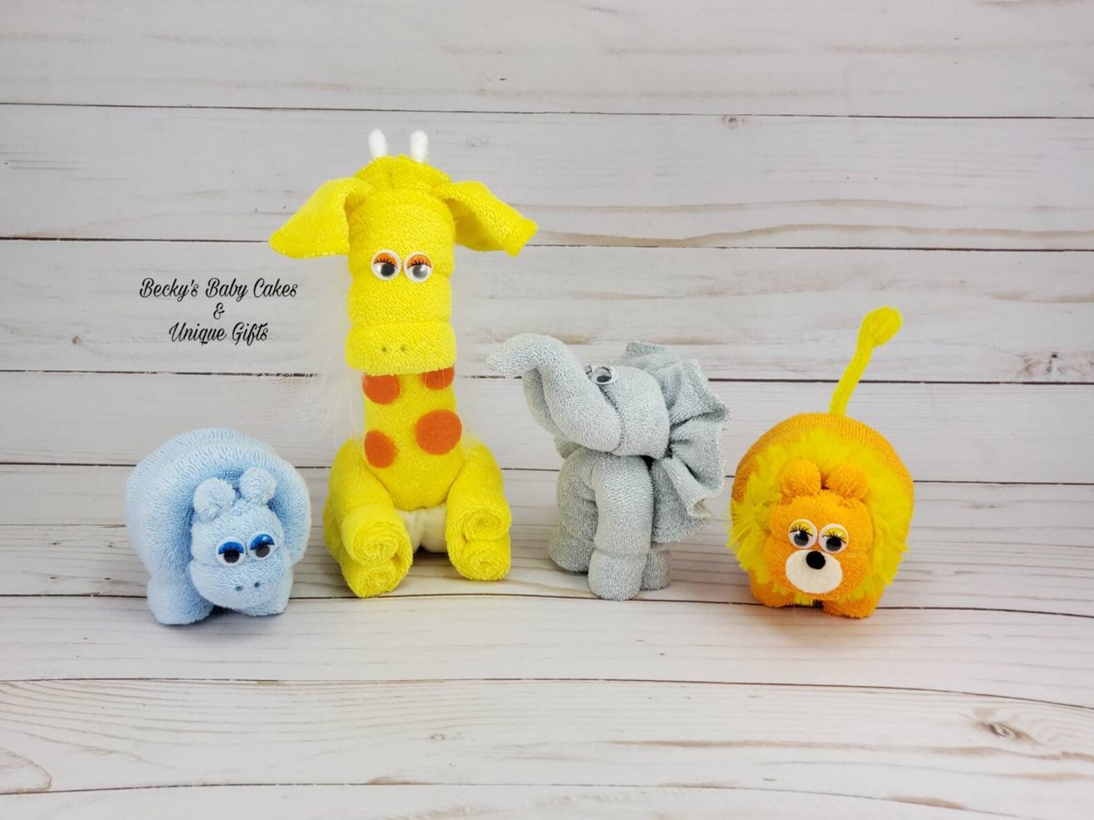 Giraffe Baby Shower Safari Baby Shower Washcloth Giraffe Etsy