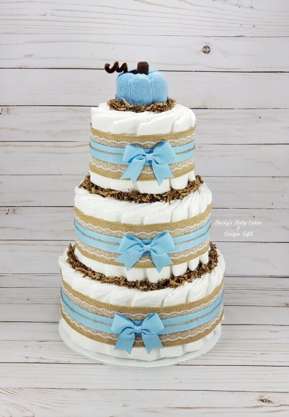 pumpkin diaper cake