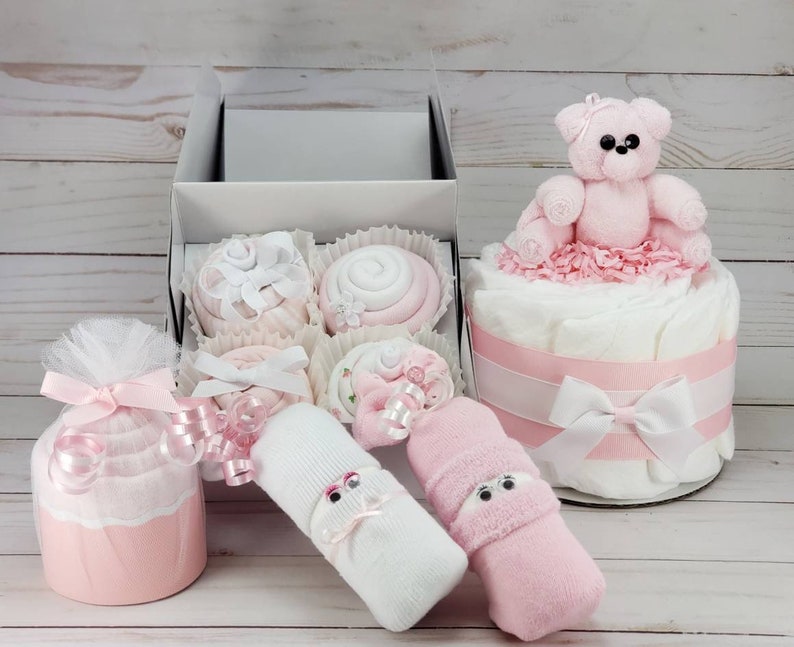 New Baby Gift Girl Onesie Cupcakes Baby Cupcakes Baby Etsy