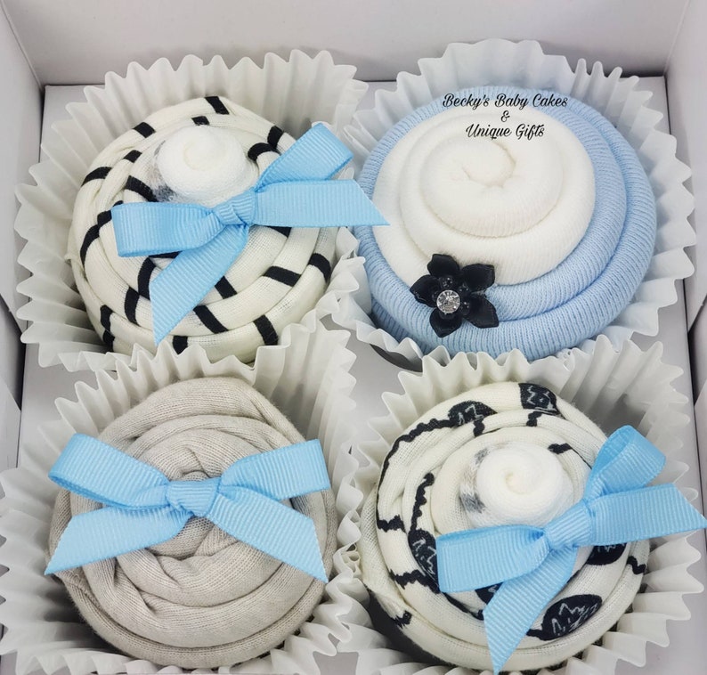 Baby Boy Gift Basket Baby Boy Gift Onesie Cupcakes Baby Etsy
