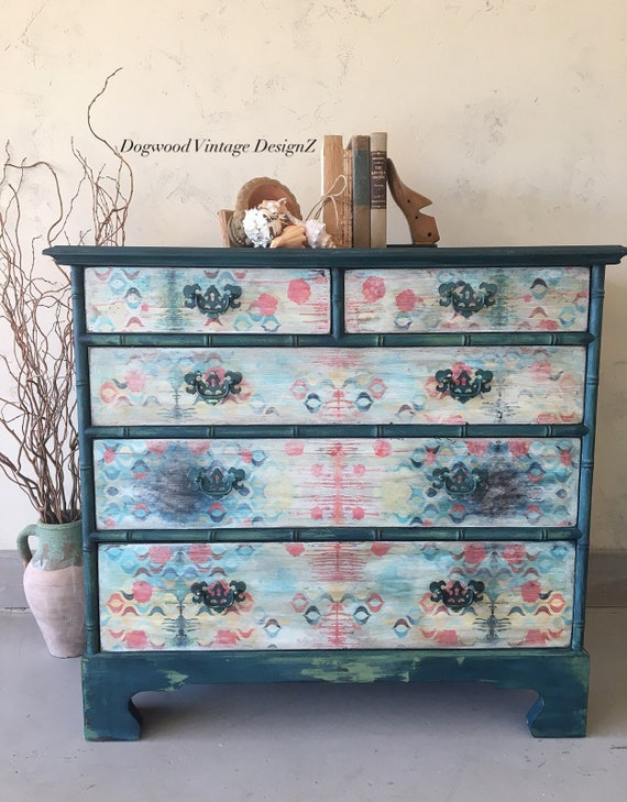 Sold Please Do Not Purchase Blue Dresser Hand Etsy