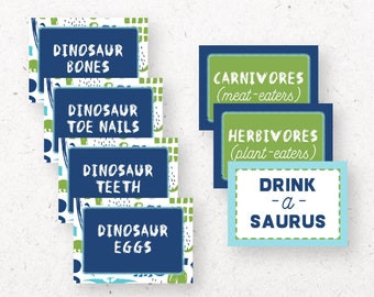 Dinosaur Party Signs, Dinosaur Birthday, Dinosaur Table Signs, Dinosaur Food Signs, Dinosaur Party Game, Dinosaur Decorations, Printable