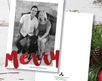 Family Christmas Card Printable, Photo Christmas Card, Merry Christmas, Metallic Christmas Cards, Custom Christmas Card, Printable